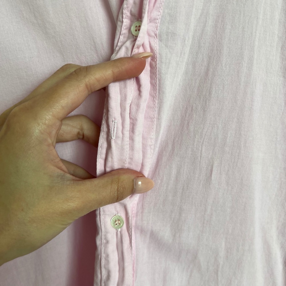 Xirena Pale Light Pink Beau Long Sleeve Button Up Cotton Shirt SZ S Feminine - Picture 9 of 12